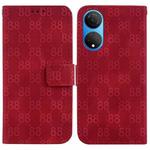 For Honor 20 / Huawei nova 5T Double 8-shaped Embossed Leather Phone Case(Red)