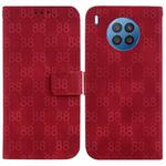 For Honor 50 Lite / Huawei nova 8i Double 8-shaped Embossed Leather Phone Case(Red)