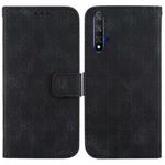 For Honor 20 / Huawei nova 5T Double 8-shaped Embossed Leather Phone Case(Black)