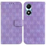 For Honor X5 Plus / Play 40C Double 8-shaped Embossed Leather Phone Case(Purple)