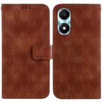 For Honor X5 Plus / Play 40C Double 8-shaped Embossed Leather Phone Case(Brown)