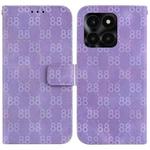 For Honor X6a Double 8-shaped Embossed Leather Phone Case(Purple)