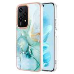 For Honor 200 Lite Global Electroplating Marble Dual-side IMD Phone Case(Green 003)