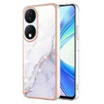 For Honor X7b 4G / X7b 5G Electroplating Marble Dual-side IMD Phone Case(White 006)