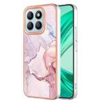 For Honor X8b Electroplating Marble Dual-side IMD Phone Case(Rose Gold 005)