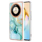 For Honor X9b Electroplating Marble Dual-side IMD Phone Case(Green 003)