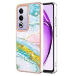 For OPPO A80 5G / A3 Pro Global Electroplating Marble Dual-side IMD Phone Case(Green 004)