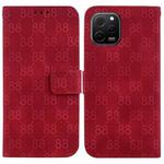 For Huawei nova Y61 / Enjoy 50z Double 8-shaped Embossed Leather Phone Case(Red)