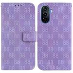 For Huawei nova Y70 Plus Double 8-shaped Embossed Leather Phone Case(Purple)