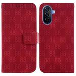 For Huawei nova Y70 Plus Double 8-shaped Embossed Leather Phone Case(Red)