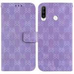 For Huawei P30 lite / nova 4e Double 8-shaped Embossed Leather Phone Case(Purple)