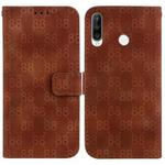 For Huawei P30 lite / nova 4e Double 8-shaped Embossed Leather Phone Case(Brown)