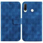 For Huawei P30 lite / nova 4e Double 8-shaped Embossed Leather Phone Case(Blue)