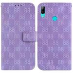 For Huawei P smart 2019 /Honor 10 Lite Double 8-shaped Embossed Leather Phone Case(Purple)