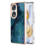 For Honor 90 5G Electroplating Marble Dual-side IMD Phone Case(Green 017)