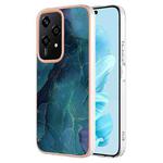 For Honor 200 Lite Global Electroplating Marble Dual-side IMD Phone Case(Green 017)