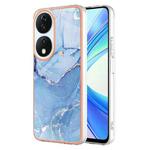 For Honor X7b 4G / 5G Electroplating Marble Dual-side IMD Phone Case(Blue 018)