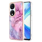 For Honor X7b 4G / 5G Electroplating Marble Dual-side IMD Phone Case(Pink 013)