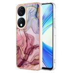 For Honor X7b 4G / 5G Electroplating Marble Dual-side IMD Phone Case(Rose Red 014)