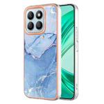 For Honor X8b Electroplating Marble Dual-side IMD Phone Case(Blue 018)