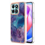 For Honor X6b Electroplating Marble Dual-side IMD Phone Case(Purple 016)