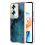 For OPPO A79 5G Global Electroplating Marble Dual-side IMD Phone Case(Green 017)