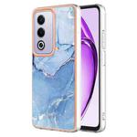 For OPPO A80 5G / A3 Pro Global Electroplating Marble Dual-side IMD Phone Case(Blue 018)