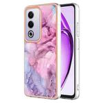 For OPPO A80 5G / A3 Pro Global Electroplating Marble Dual-side IMD Phone Case(Pink 013)