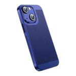 For iPhone 14 Plus Ice Sense Heat Dissipation Electroplating PC Phone Case(Navy Blue)