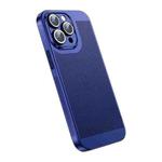 For iPhone 14 Pro Ice Sense Heat Dissipation Electroplating PC Phone Case(Navy Blue)