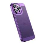 For iPhone 14 Pro Max Ice Sense Heat Dissipation Electroplating PC Phone Case(Purple)