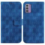 For Nokia C22 Double 8-shaped Embossed Leather Phone Case(Blue)