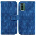 For Nokia C12 Double 8-shaped Embossed Leather Phone Case(Blue)