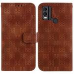 For Nokia G22 Double 8-shaped Embossed Leather Phone Case(Brown)