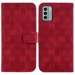 For Nokia X30 Double 8-shaped Embossed Leather Phone Case(Red)