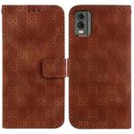 For Nokia G60 Double 8-shaped Embossed Leather Phone Case(Brown)