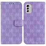 For Nokia G11 Plus Double 8-shaped Embossed Leather Phone Case(Purple)