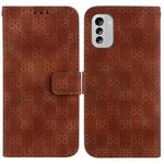 For Nokia G11 Plus Double 8-shaped Embossed Leather Phone Case(Brown)