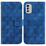 For Nokia G11 Plus Double 8-shaped Embossed Leather Phone Case(Blue)