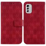 For Nokia G11 Plus Double 8-shaped Embossed Leather Phone Case(Red)