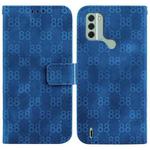 For Nokia C21 Plus Double 8-shaped Embossed Leather Phone Case(Blue)