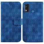 For Nokia C21 Double 8-shaped Embossed Leather Phone Case(Blue)