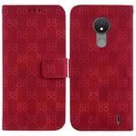 For Nokia G300 Double 8-shaped Embossed Leather Phone Case(Red)