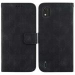For Nokia 1.4 Double 8-shaped Embossed Leather Phone Case(Black)