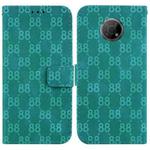 For Nokia C20 / C10 Double 8-shaped Embossed Leather Phone Case(Green)