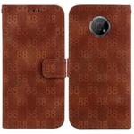 For Nokia C20 / C10 Double 8-shaped Embossed Leather Phone Case(Brown)