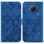 For Nokia C20 / C10 Double 8-shaped Embossed Leather Phone Case(Blue)