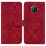 For Nokia C20 / C10 Double 8-shaped Embossed Leather Phone Case(Red)