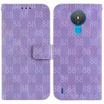 For Nokia G10 / G20 Double 8-shaped Embossed Leather Phone Case(Purple)