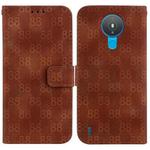 For Nokia G10 / G20 Double 8-shaped Embossed Leather Phone Case(Brown)